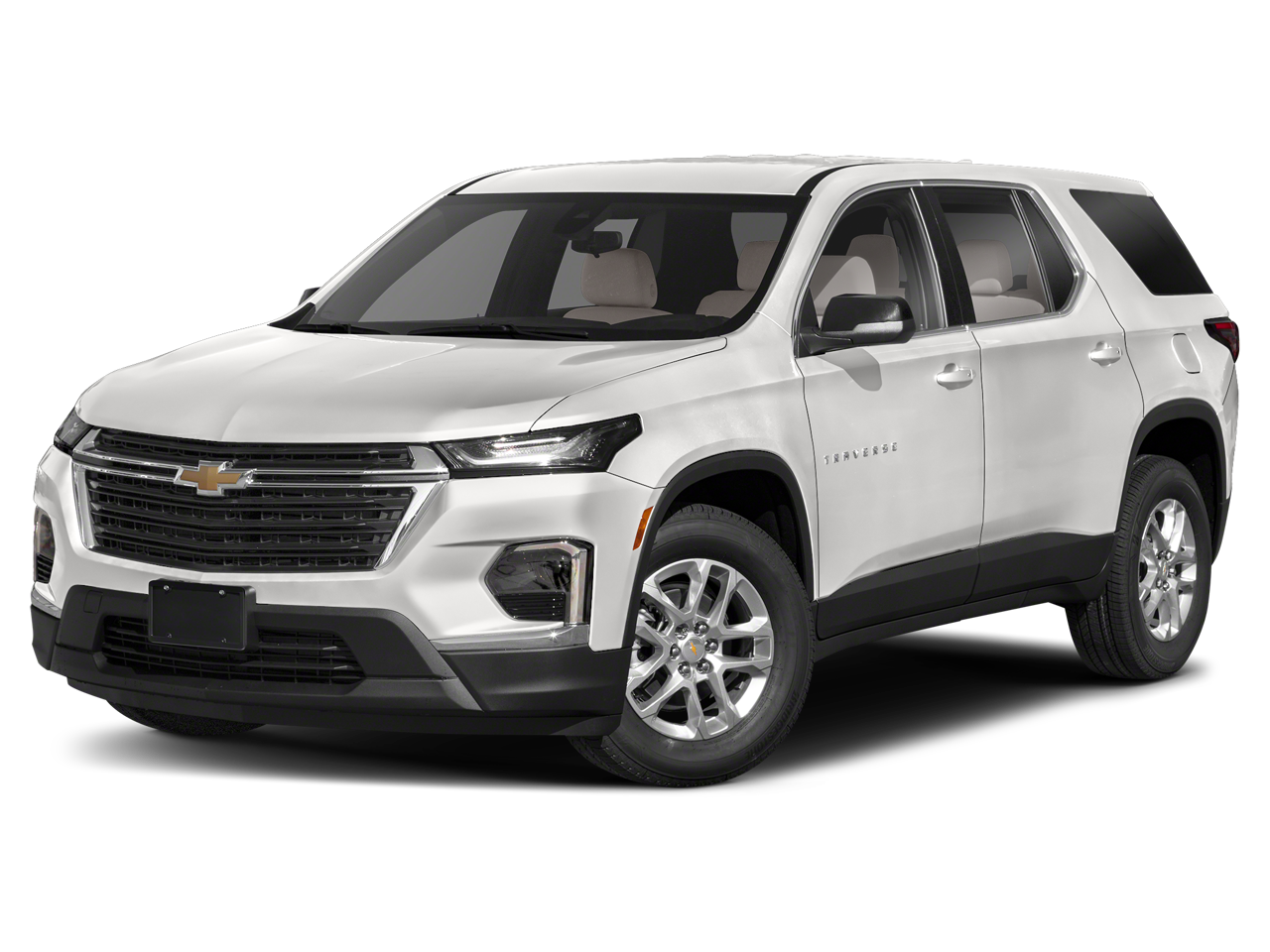 2023 Chevrolet Traverse Premier in Iridescent Pearl Tricoat — front three-quarter view