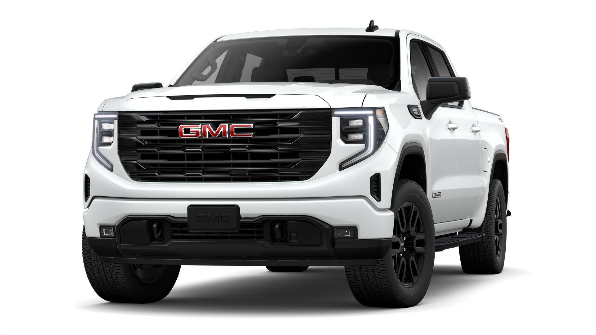 2026 GMC Sierra 1500 Elevation in Summit White — front three-quarter view