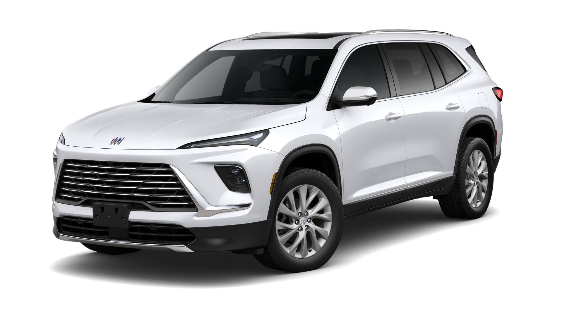2026 Buick Enclave Preferred in Summit White — front three-quarter view